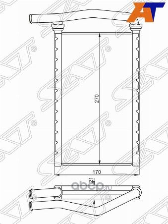 Радиатор отопителя салона MITSUBISHI PAJERO 07-13 (SAT). Артикул ST870019