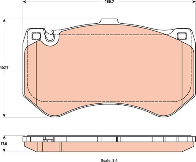 Тормозные колодки TRW. Артикул GDB1907