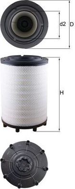 Воздушный фильтр Mahle-Knecht. Артикул LX 2839