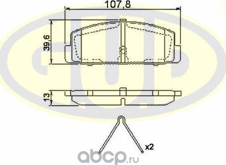 Тормозные колодки G.U.D.. Артикул GBP017920