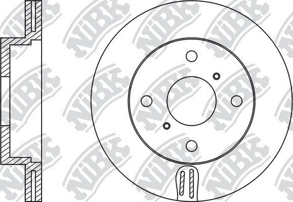 Тормозной диск NiBK передний для Suzuki Baleno I 1996-2002. Артикул RN1205