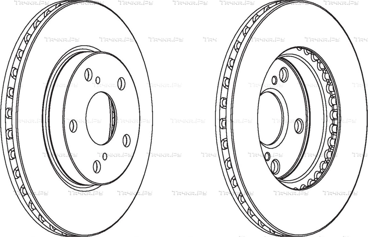 Тормозной диск Ferodo Premier передний для Toyota Corolla E170, E180 2013-2019. Артикул DDF1789C