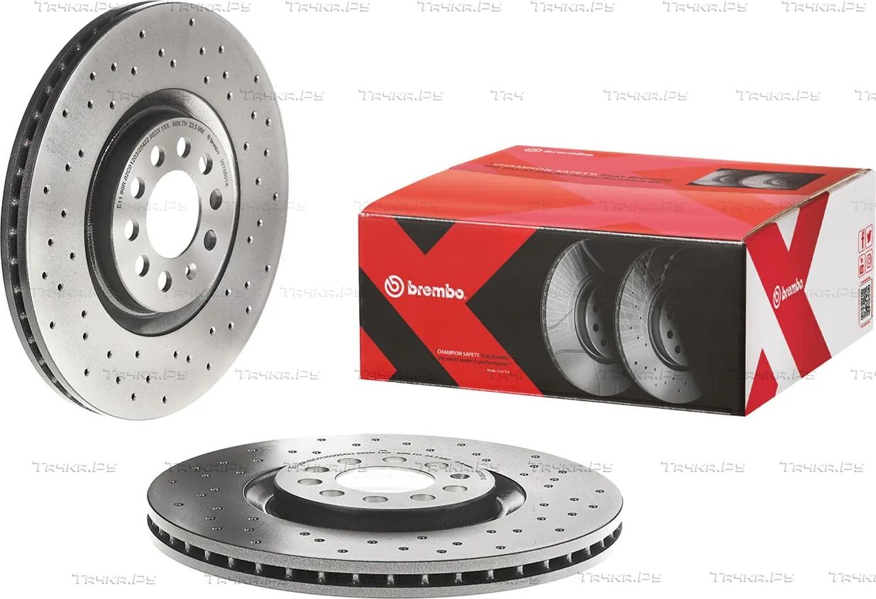 Тормозной диск Brembo XTRA LINE - Xtra передний для SEAT Ibiza III 2004-2008. Артикул 09.7880.1X