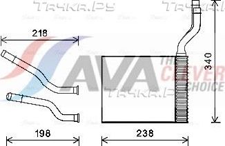 Радиатор отопителя (печки) AVA. Артикул FD6465