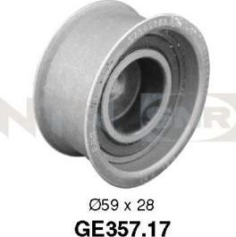 Направляющий (ведущий) ролик ремня ГРМ NTN / SNR. Артикул GE357.17
