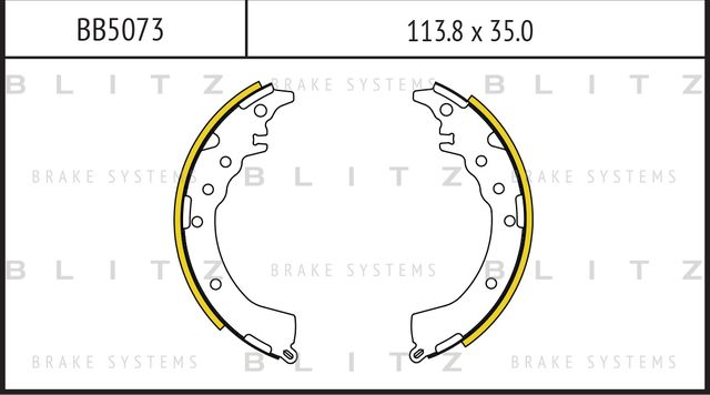 Колодки тормозные барабанные Rear (Blitz). Артикул BB5073