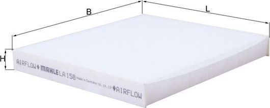 Салонный фильтр Mahle. Артикул LA 158