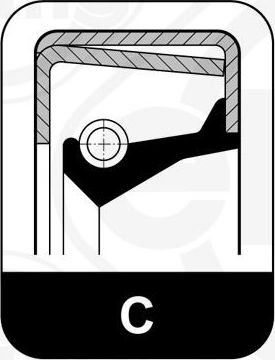 Сальник, уплотнительное кольцо Elring (NBR (бутадиен-нитрильный каучук)). Артикул 592.609