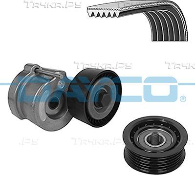 Приводной ремень поликлиновой с роликами (комплект) Dayco для Alfa Romeo Stelvio 2016-2026. Артикул KPV1229