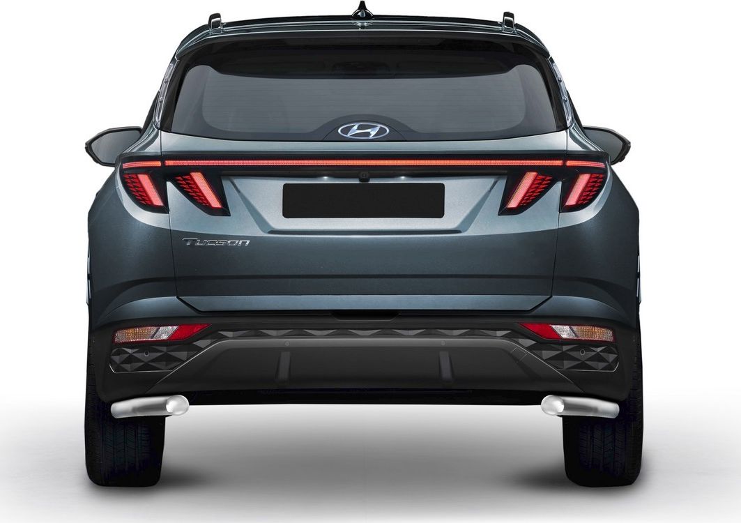 Защита Rival заднего бампера d57 уголки для Hyundai Tucson IV 2021-2026. Артикул R.2314.002