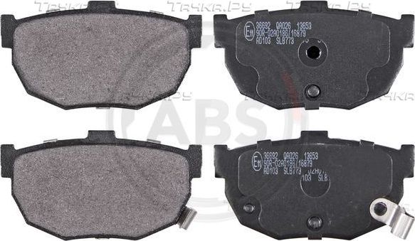 Тормозные колодки ABS задние для Nissan Bluebird VIII (T12, T72) 1985-1992. Артикул 36692