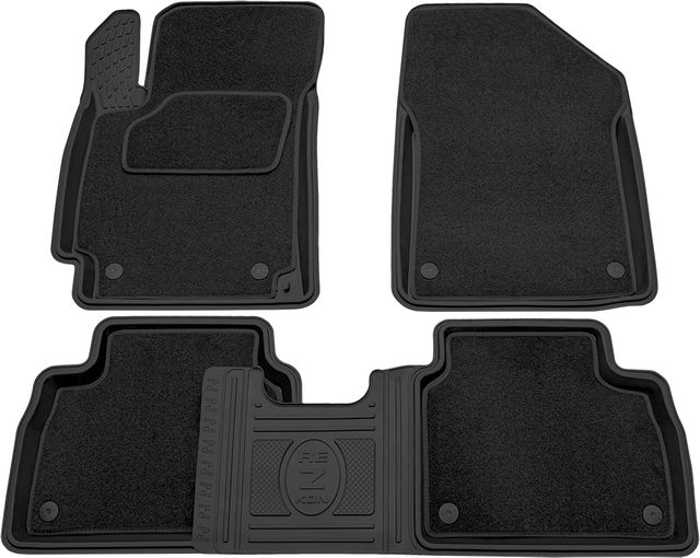 Коврики Rezkon Transformer (резиновые с ворсовыми ковриками-вкладышами) для салона Kia Cerato IV 2018-2026. Артикул 3021010300