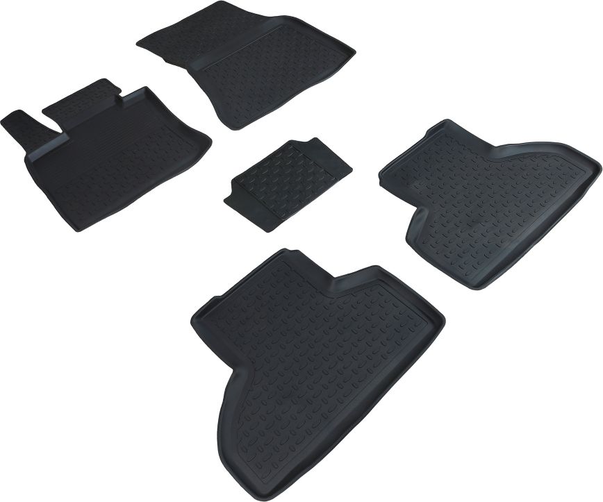 Коврики резиновые Seintex с высоким бортиком для салона BMW Х5 F15 2014-2019. Артикул 86733