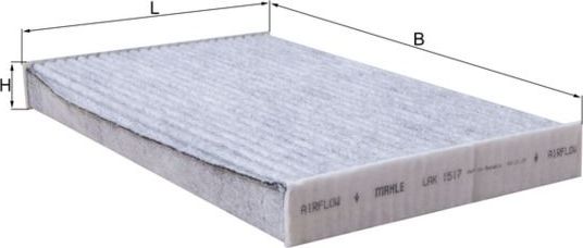 Салонный фильтр Mahle-Knecht. Артикул LAK 1517