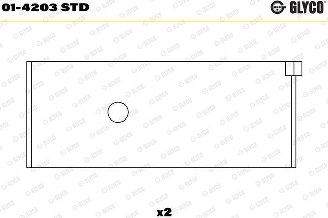 Вкладыши шатунные Glyco для Daewoo Damas I 1991-1998. Артикул 01-4203 STD