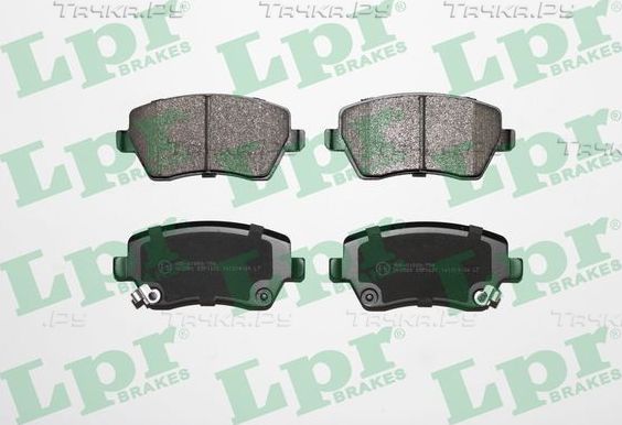 Тормозные колодки LPR передние для Nissan Micra V 2016-2026. Артикул 05P1621