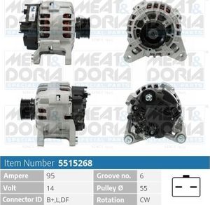 Генератор Meat & Doria для Renault Logan I 2004-2015. Артикул 5515268