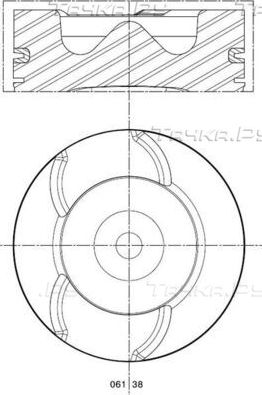 Поршневая група Mahle. Артикул 061 38 00