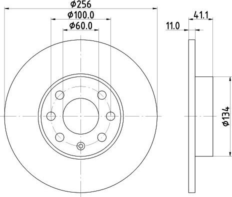 Тормозной диск Mintex передний для Opel Astra G 1998-2004. Артикул MDC1361