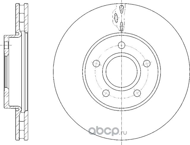 Диск тормозной вентилируемый (G-Brake). Артикул GR21291