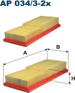 Воздушный фильтр Filtron. Артикул AP 034/3-2x