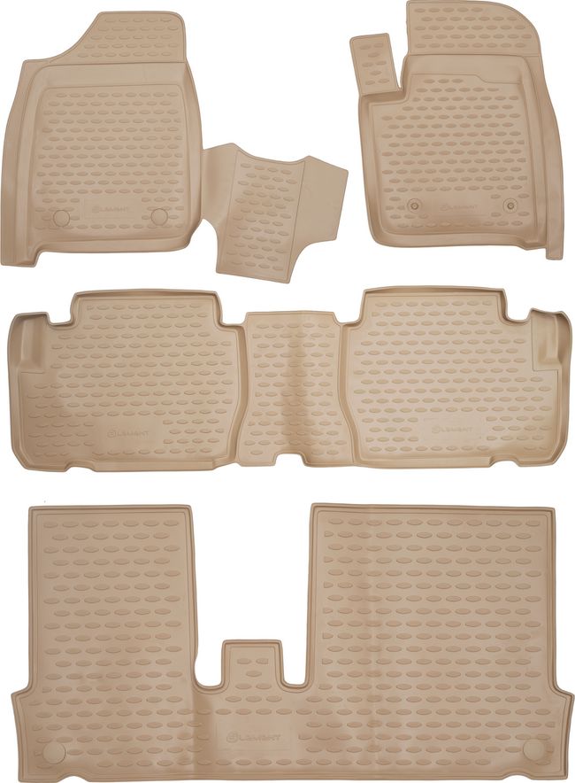 Коврики Element для салона Toyota Ipsum ACM 21W JDM (правый руль) 2001-2007 3 ряда БЕЖЕВЫЕ. Артикул NLC.48.38.212k