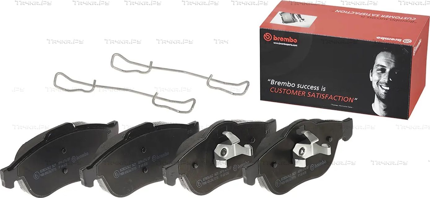 Тормозные колодки Brembo PRIME LINE передние для Renault Laguna II 2001-2007. Артикул P 68 030