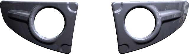 Окантовка АВС-Дизайн противотуманных фар для Toyota Hilux 2015-2026 черная, 2 шт.. Артикул ABC.TOHIL.FB.FHL.24B