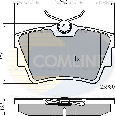 Тормозные колодки Comline Comline задние для Opel Vivaro B 2014-2018. Артикул CBP0874