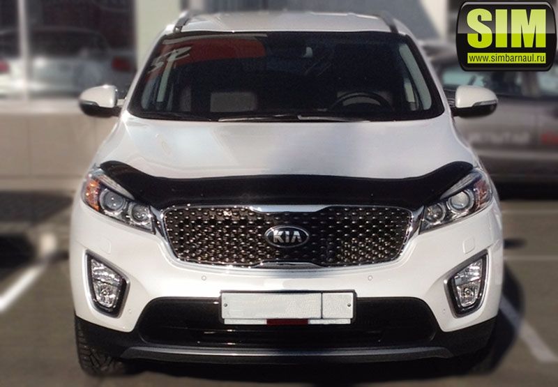 Дефлектор SIM для капота Kia Sorento III Prime 2015-2026. Артикул SKISOR1512