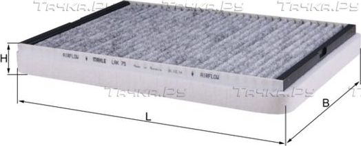 Салонный фильтр Mahle для Opel Astra G 1998-2009. Артикул LAK 75