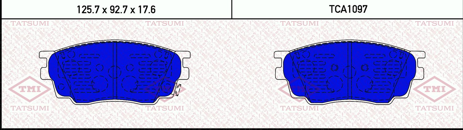 Колодки тормозные передние MERCEDES C-Class (W205,S205)/E-Class (W213,S213)/GLC- (Tatsumi). Артикул TCA1097