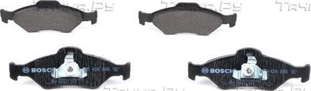 Тормозные колодки Bosch (Low-Metallic) передние для Mazda 121 III 1996-2002. Артикул 0 986 424 645