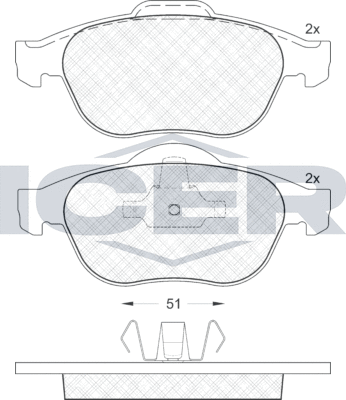 Тормозные колодки Icer. Артикул 181432