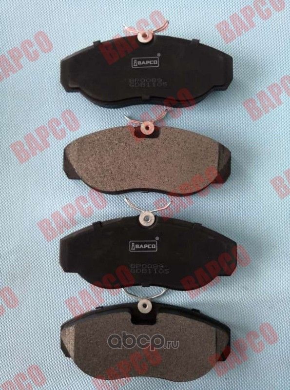 Колодки тормозные дисковые пер. CITROEN JUMPER (230P) (244), FIAT DU (Bapco) Bapco. Артикул BP0089