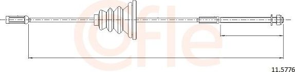 Трос ручника (тросик ручного тормоза) Cofle. Артикул 11.5776