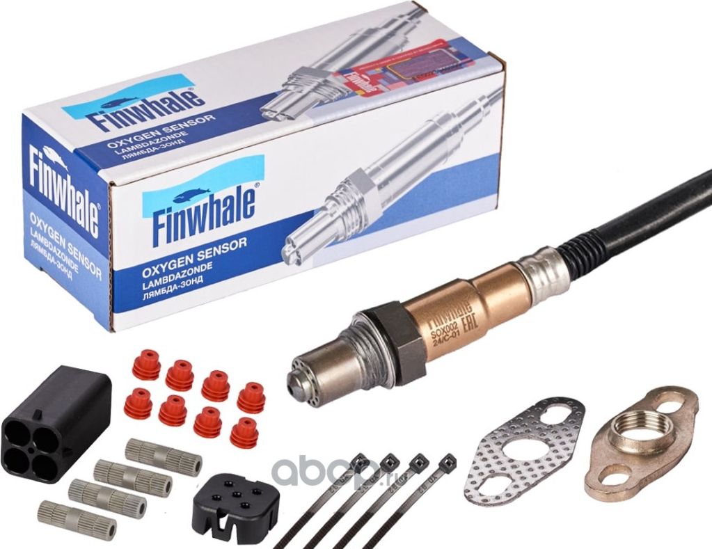 Лямбда-зонд (универсальный) LADA/AUDI/BMW/FORD/HONDA/HYUNDAI/MAZDA/NISSAN/RENAUL (Finwhale). Артикул SOX002