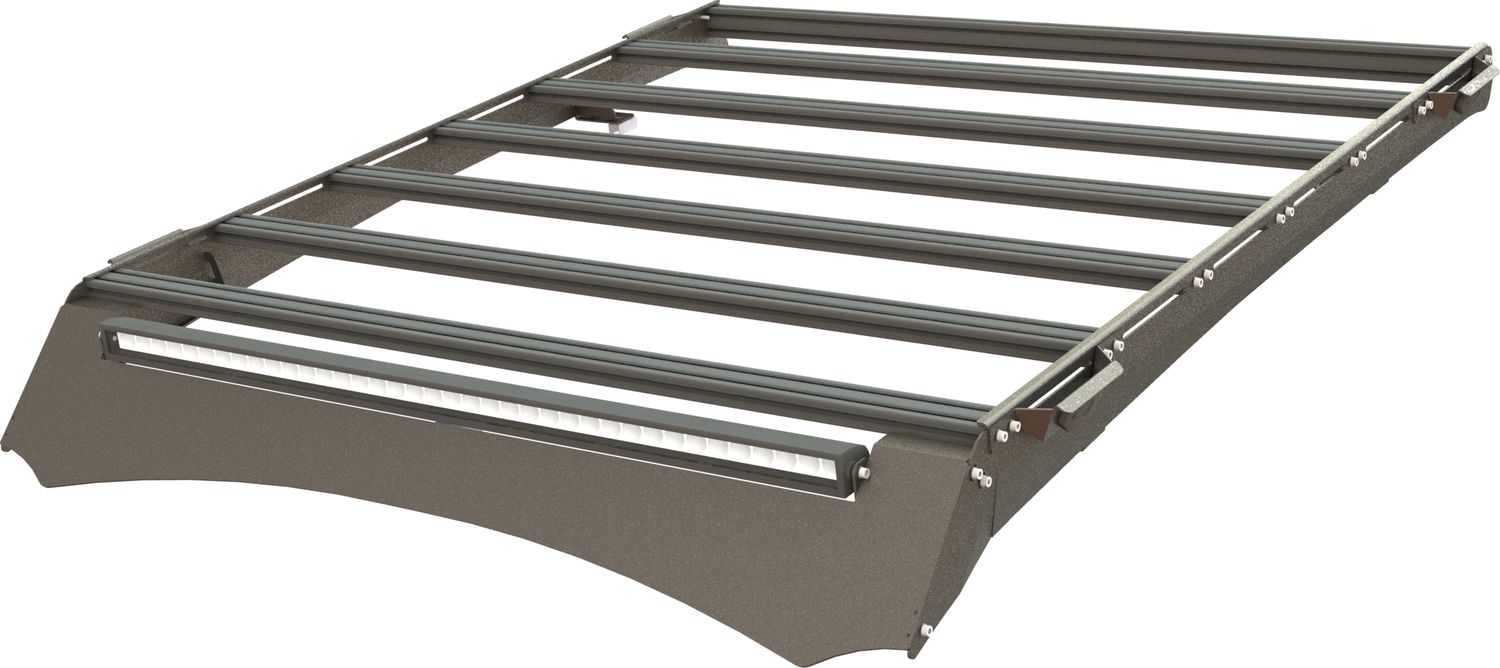 Экспедиционный багажник STC для Volkswagen Amarok I 2010-2026 с балкой дальнего и рабочего света. Артикул STC-VAM/10-TR-L1L3