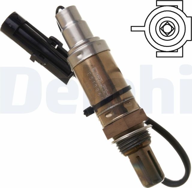 Лямбда-зонд (кислородный датчик) Delphi для Daewoo Espero 1993-1999. Артикул ES10966-12B1
