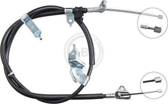 Трос ручника (тросик ручного тормоза) ABS задний левый для Toyota Yaris II 2005-2011. Артикул K18964