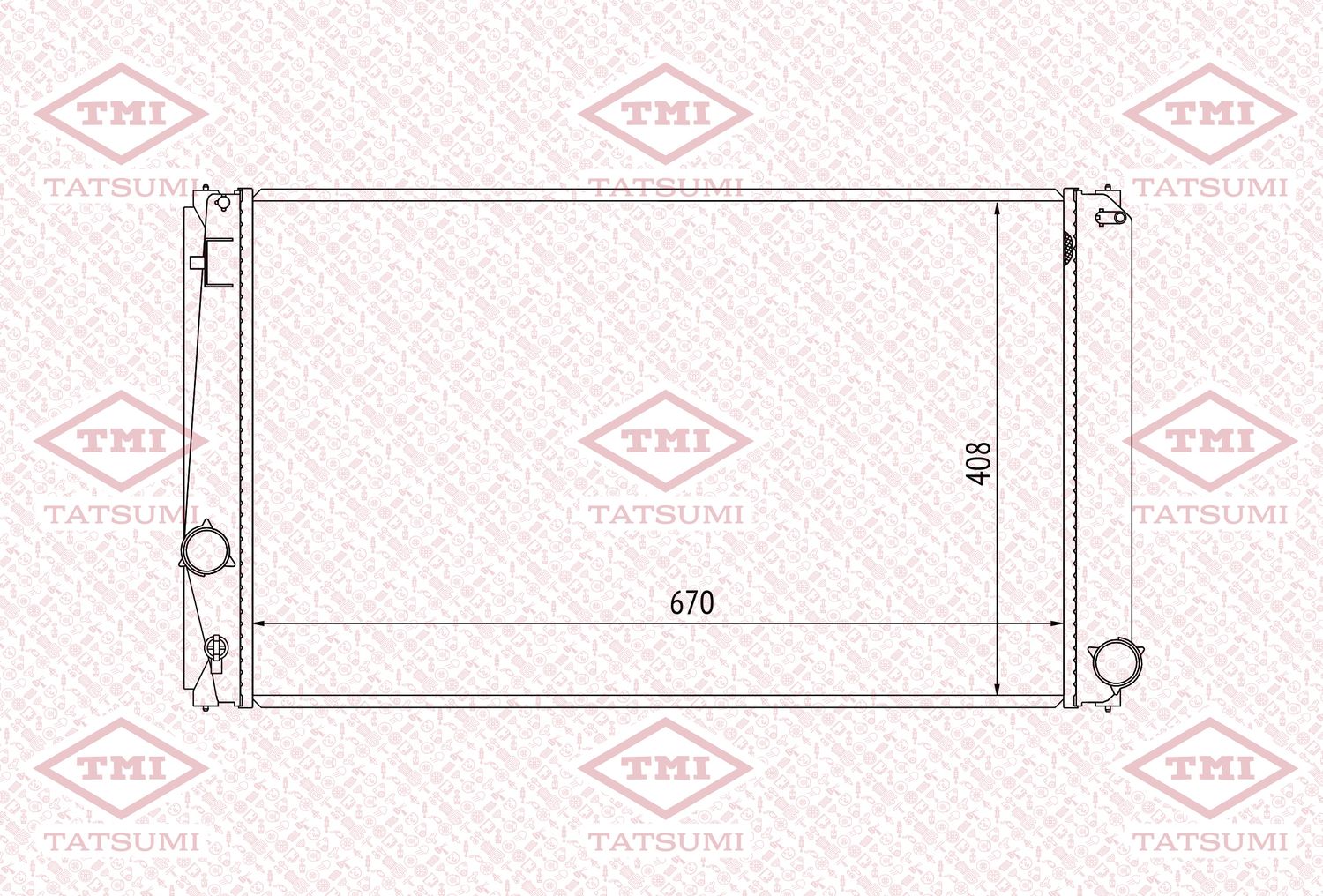 Радиатор охлаждения (Tatsumi). Артикул TGA1089