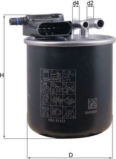 Топливный фильтр Mahle-Knecht. Артикул KL 949