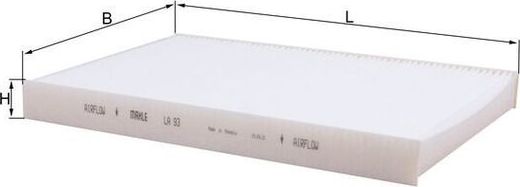 Салонный фильтр Mahle-Knecht. Артикул LA 93