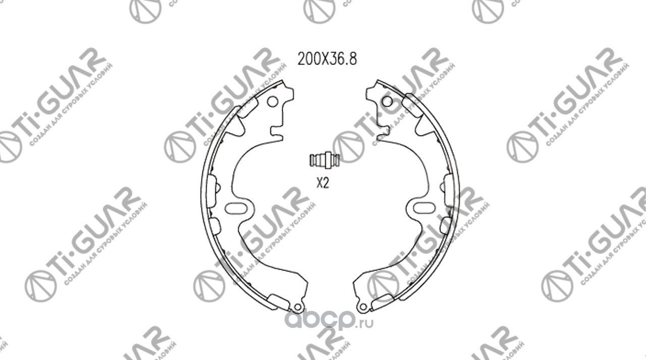 Тормозные колодки (TI-Guar). Артикул TGD1030