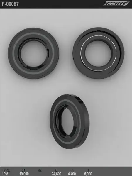 Сальник рулевой рейки 19.05 34.6 4.4/5.9 (Emmetec). Артикул F00087