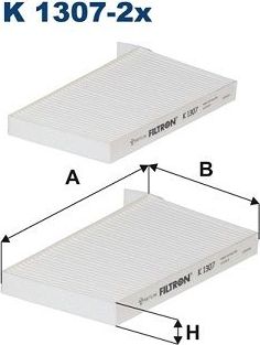 Салонный фильтр Filtron. Артикул K 1307-2x
