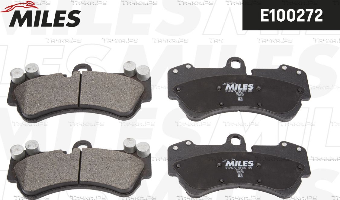 Тормозные колодки Miles (Semi-Metallic) передние для Porsche Cayenne I (955) 2002-2010. Артикул E100272