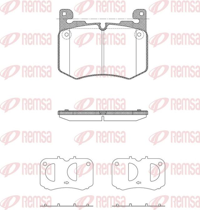 Тормозные колодки Remsa передние для Land Rover Range Rover Velar I 2019-2026. Артикул 1896.00