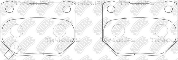 Тормозные колодки NiBK задние для Subaru Impreza II 2000-2008. Артикул PN7800