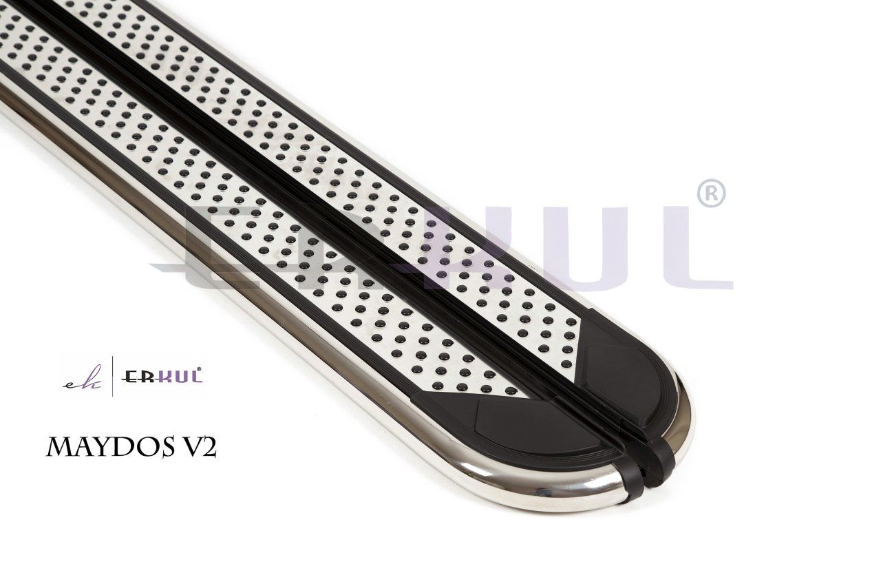 Пороги алюминиевые Erkul Maydos V2 для Volvo XC60 2008-2017. Артикул 36.MDM.02.09.V2.P